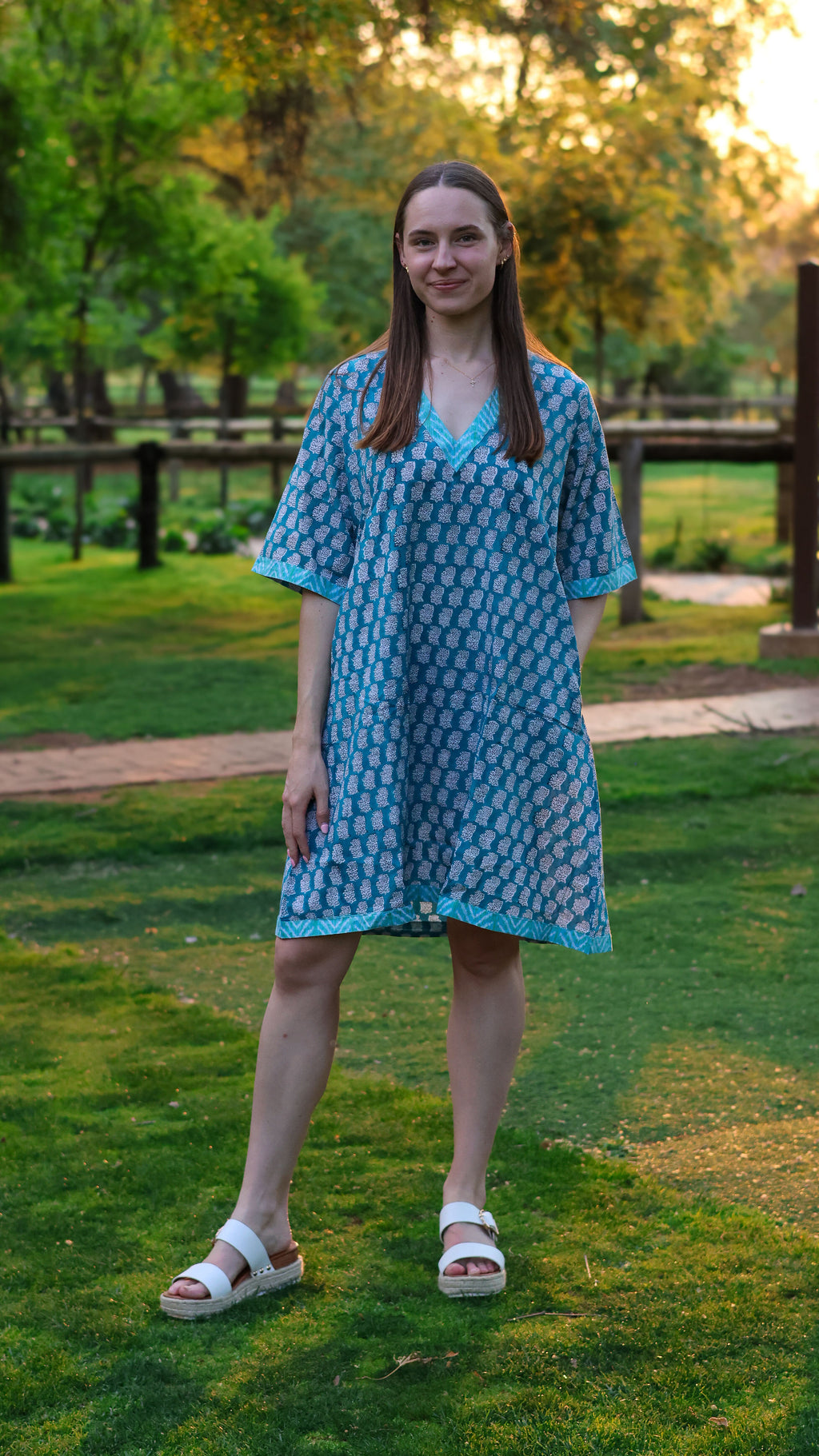 Shift Dress: Blue Bushel