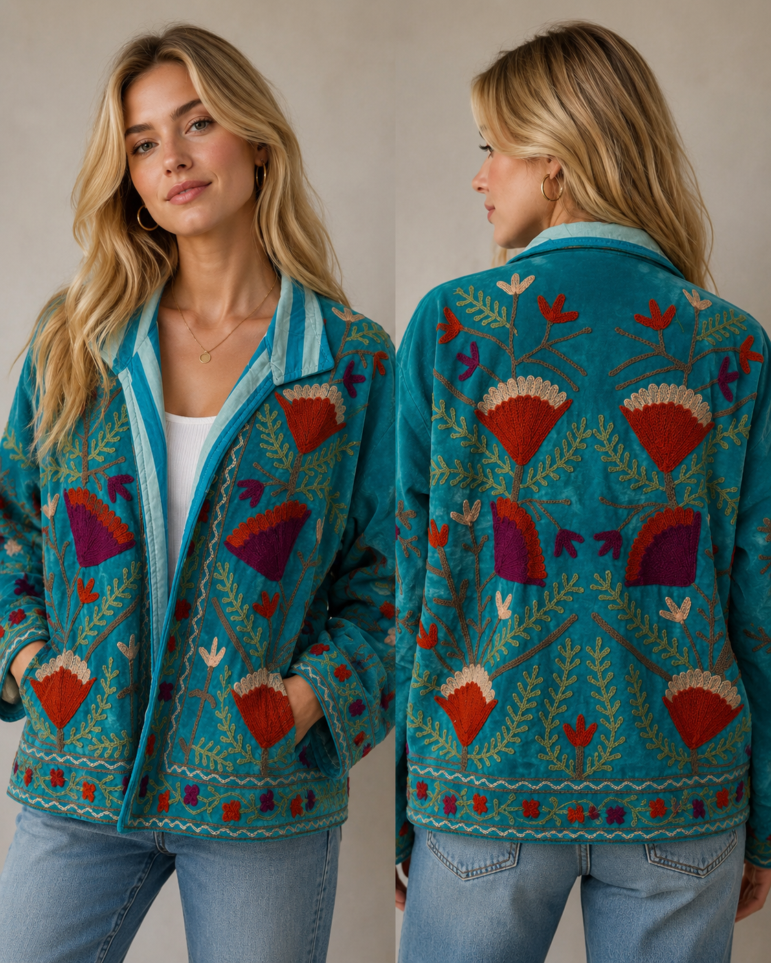 Jacket - Blue Fan