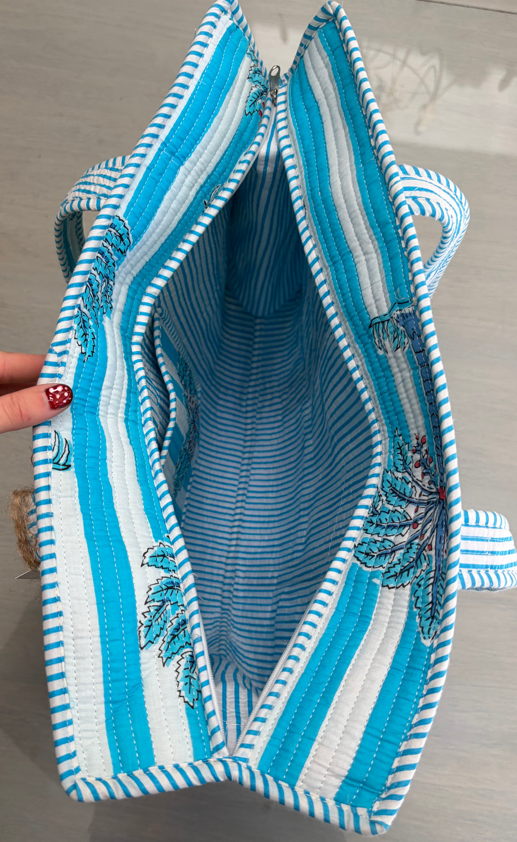 Tote Bag - Blue Palm Trees