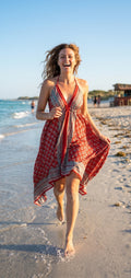 Beach Dress - Crimson Daffodil