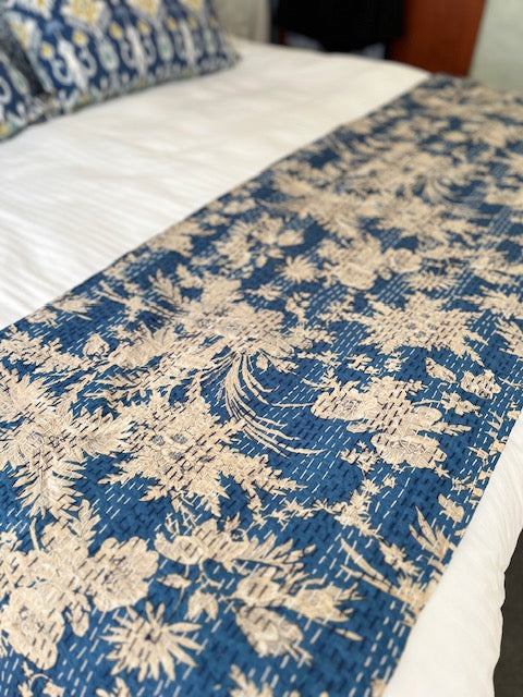 Kantha - Blue and Beige