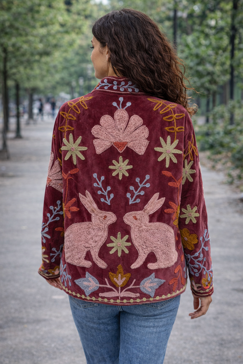Jackets - Suzani Maroon Rabbit