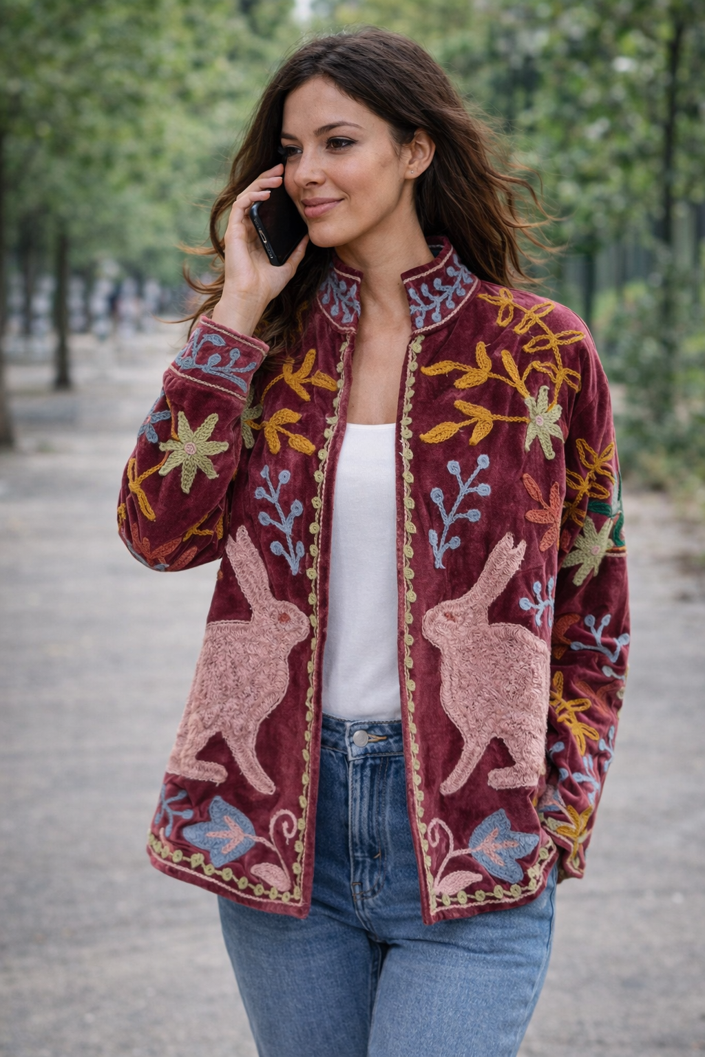 Jackets - Suzani Maroon Rabbit