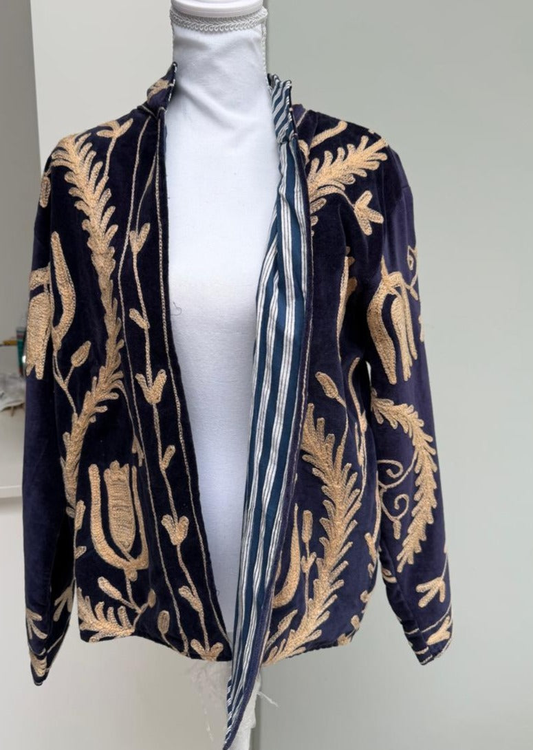 Jackets - Suzani Navy and Gold