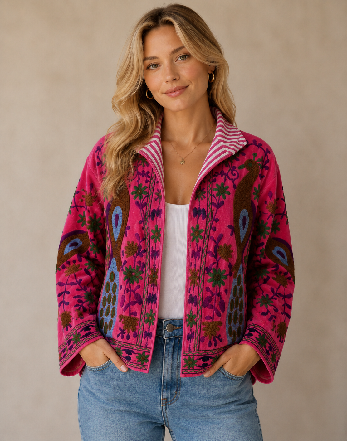 Jacket - Suzani Peacock