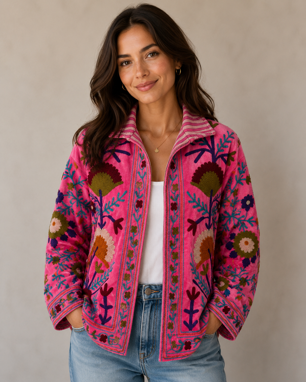 Jacket - Pink Fan
