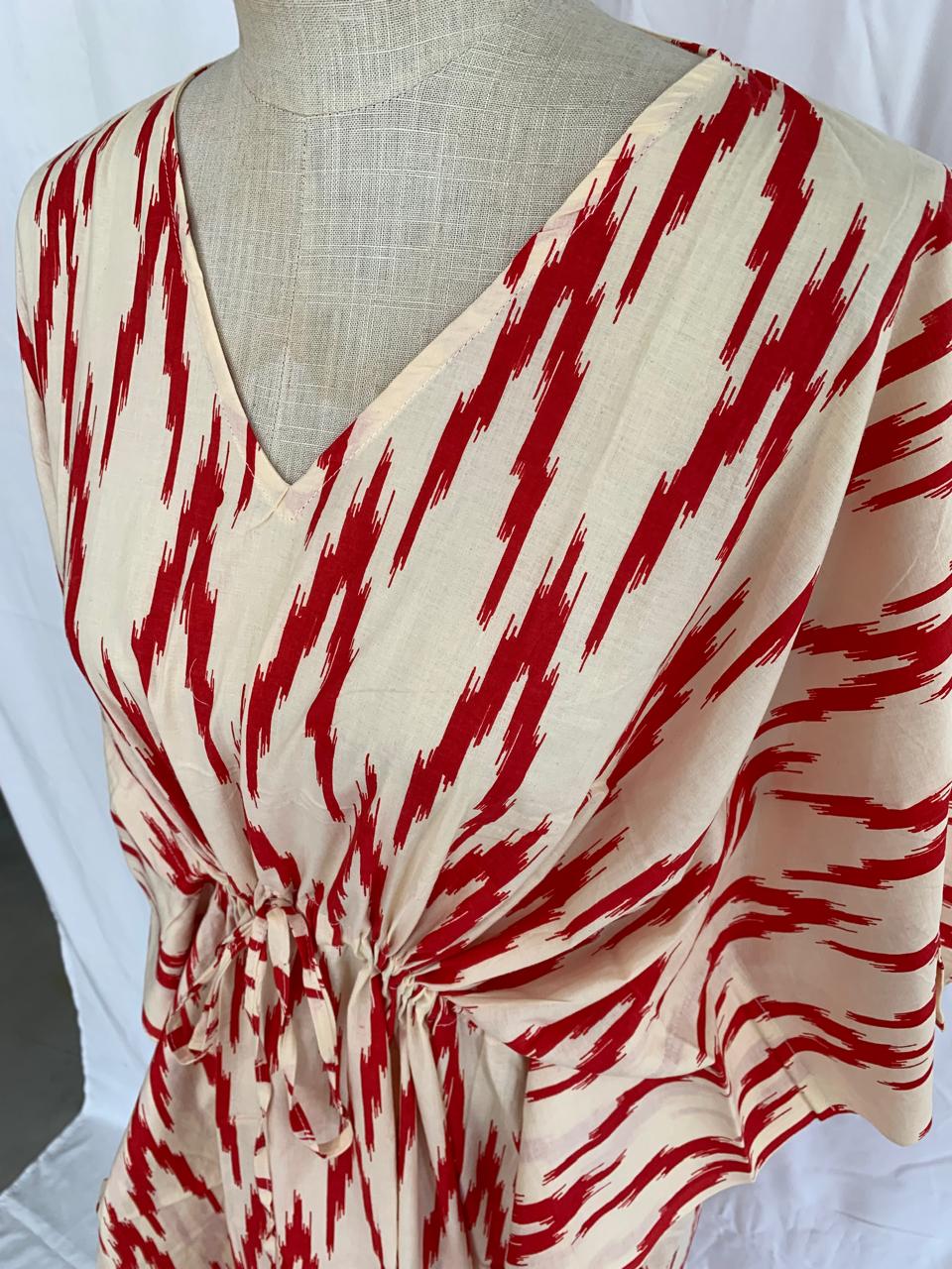 Kaftan - Splash of Red