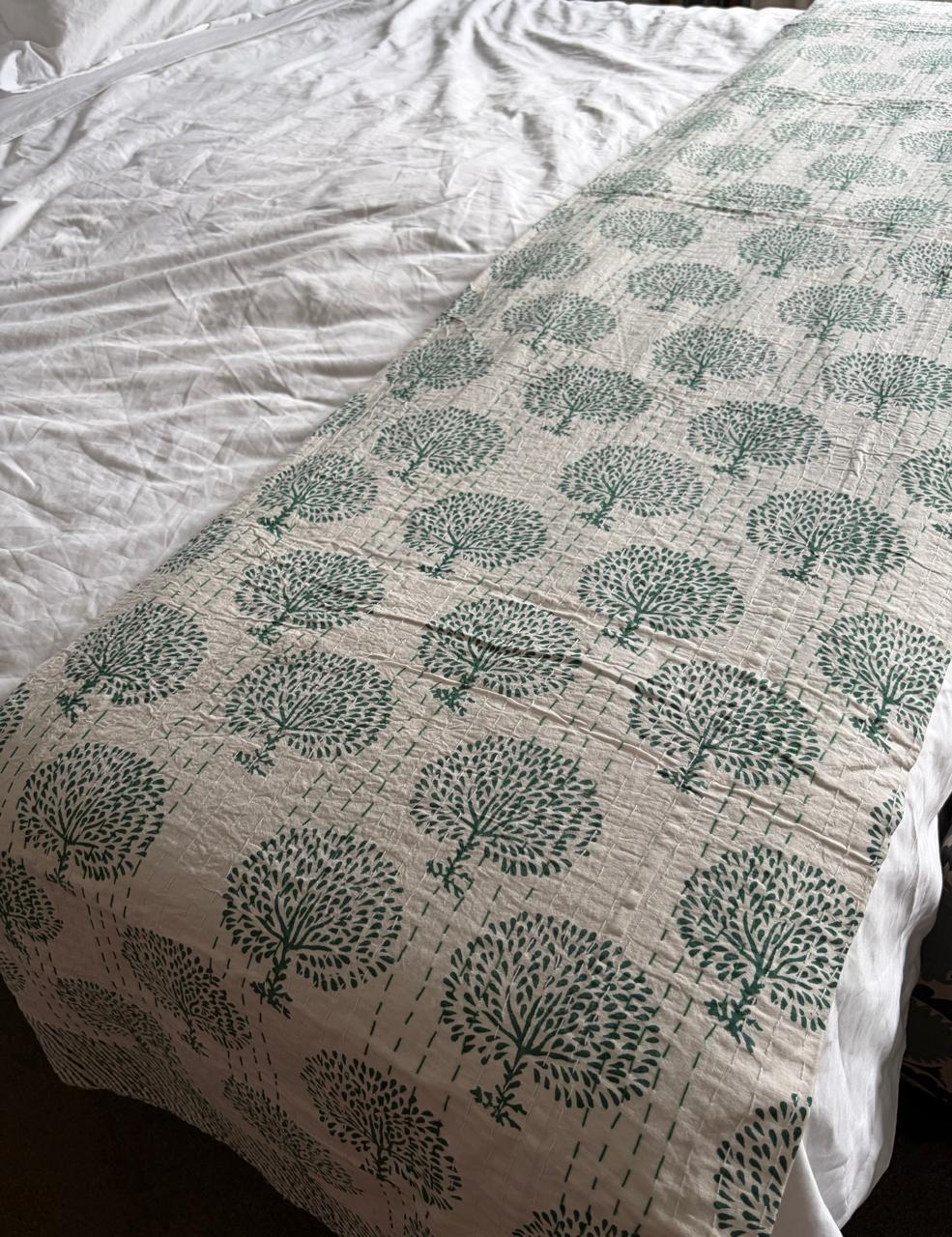 Kantha - Green Tree