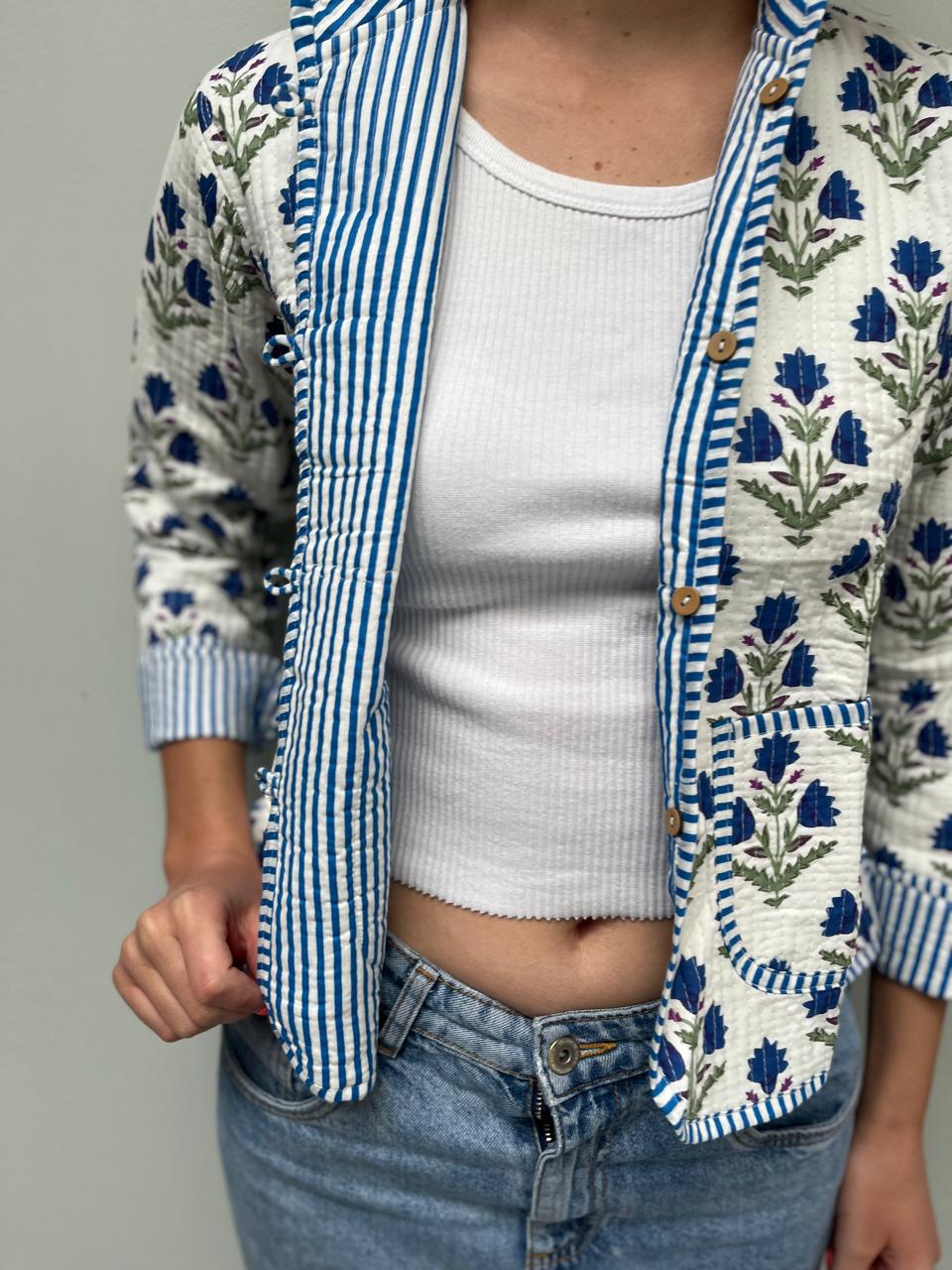 Quilted Jacket - Blue Bell