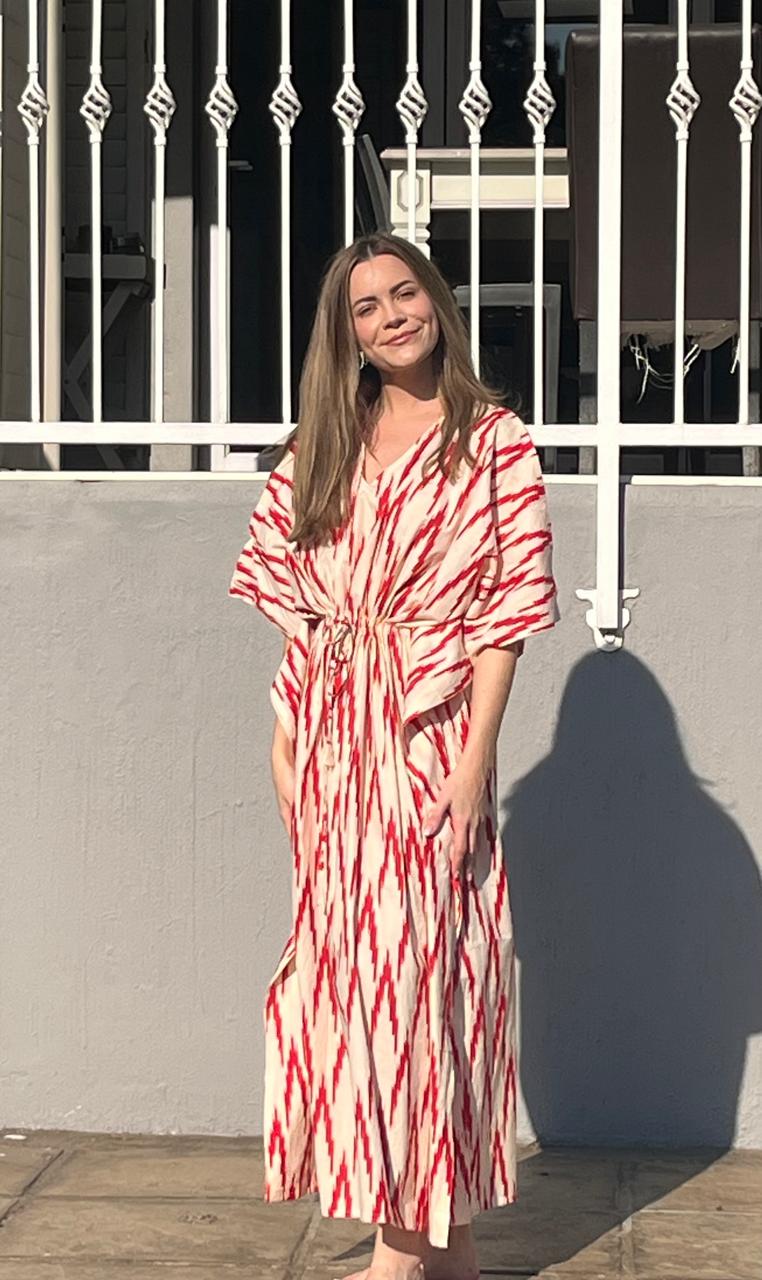 Kaftan - Splash of Red