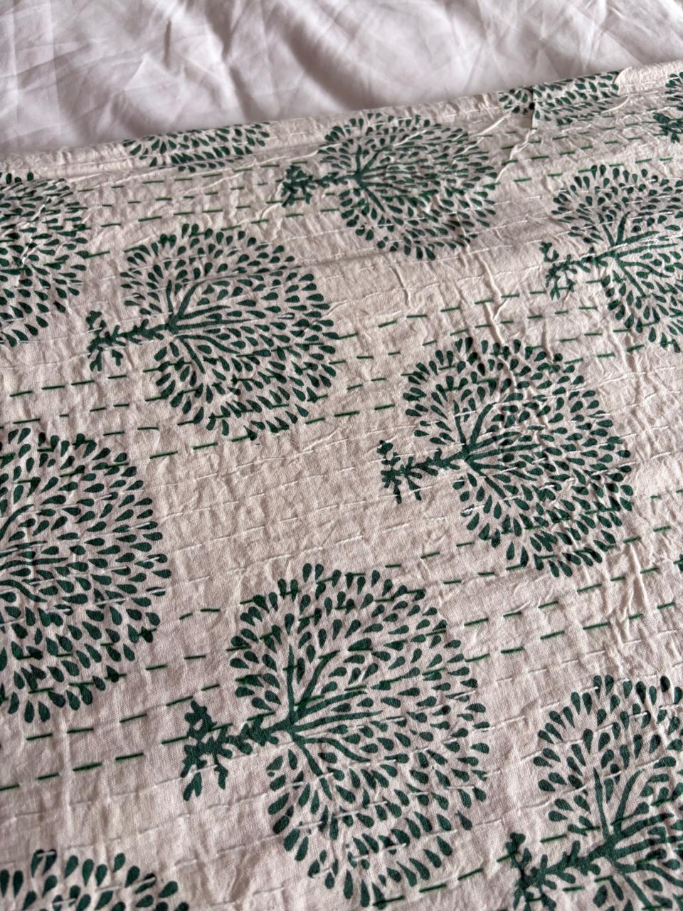Kantha - Green Tree