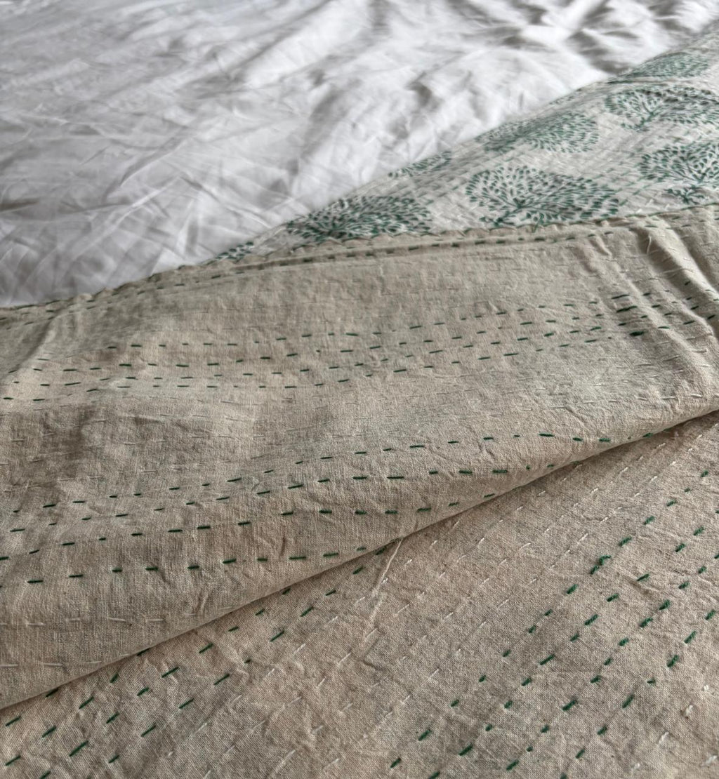 Kantha - Green Tree