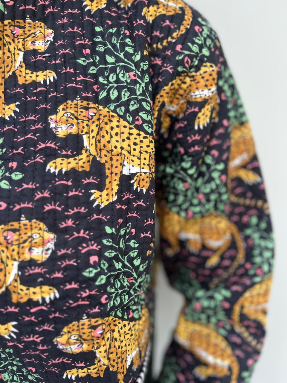 Quilted Jacket - Night Cats