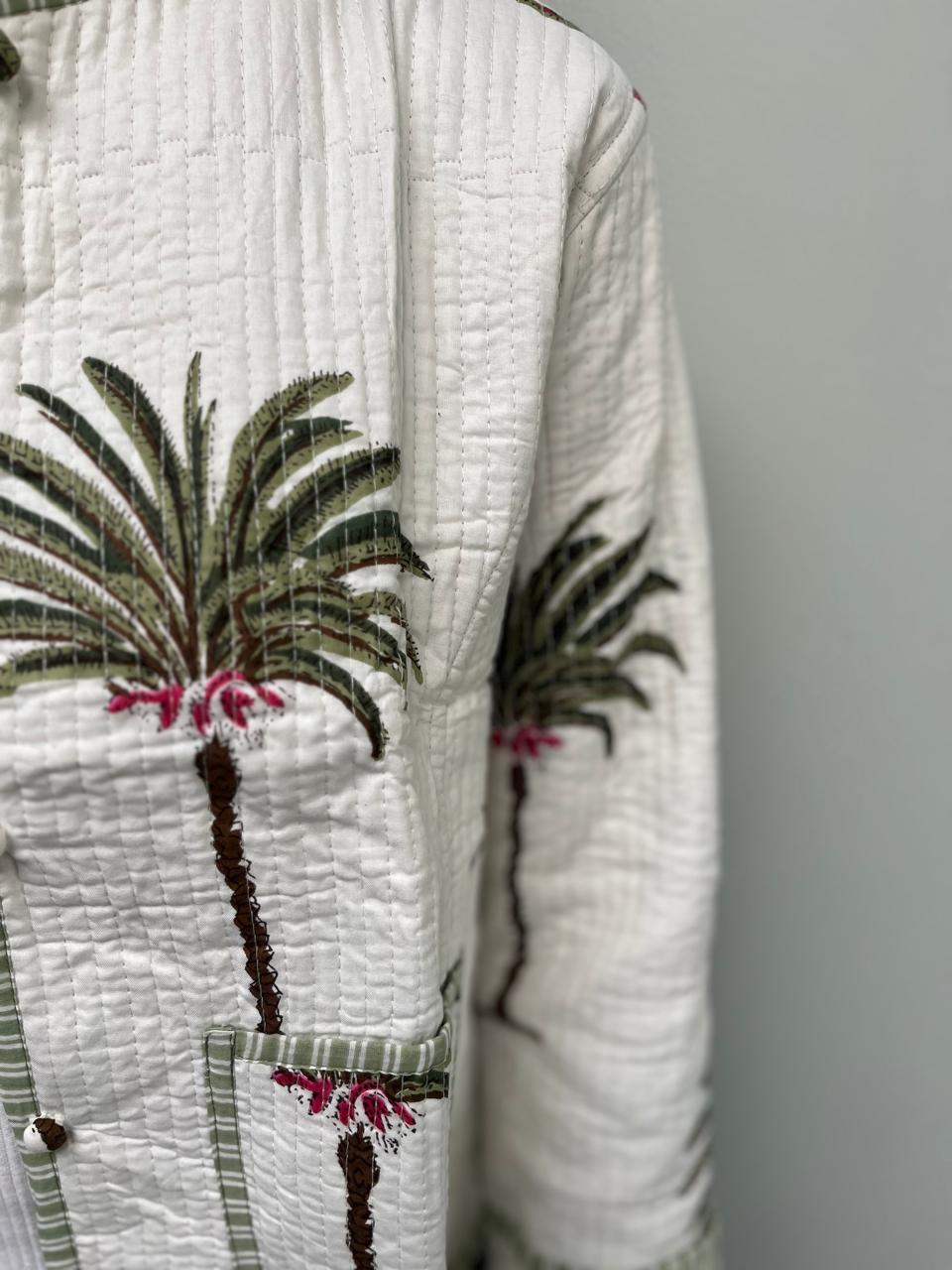 Quilted Jacket - Palm Tree