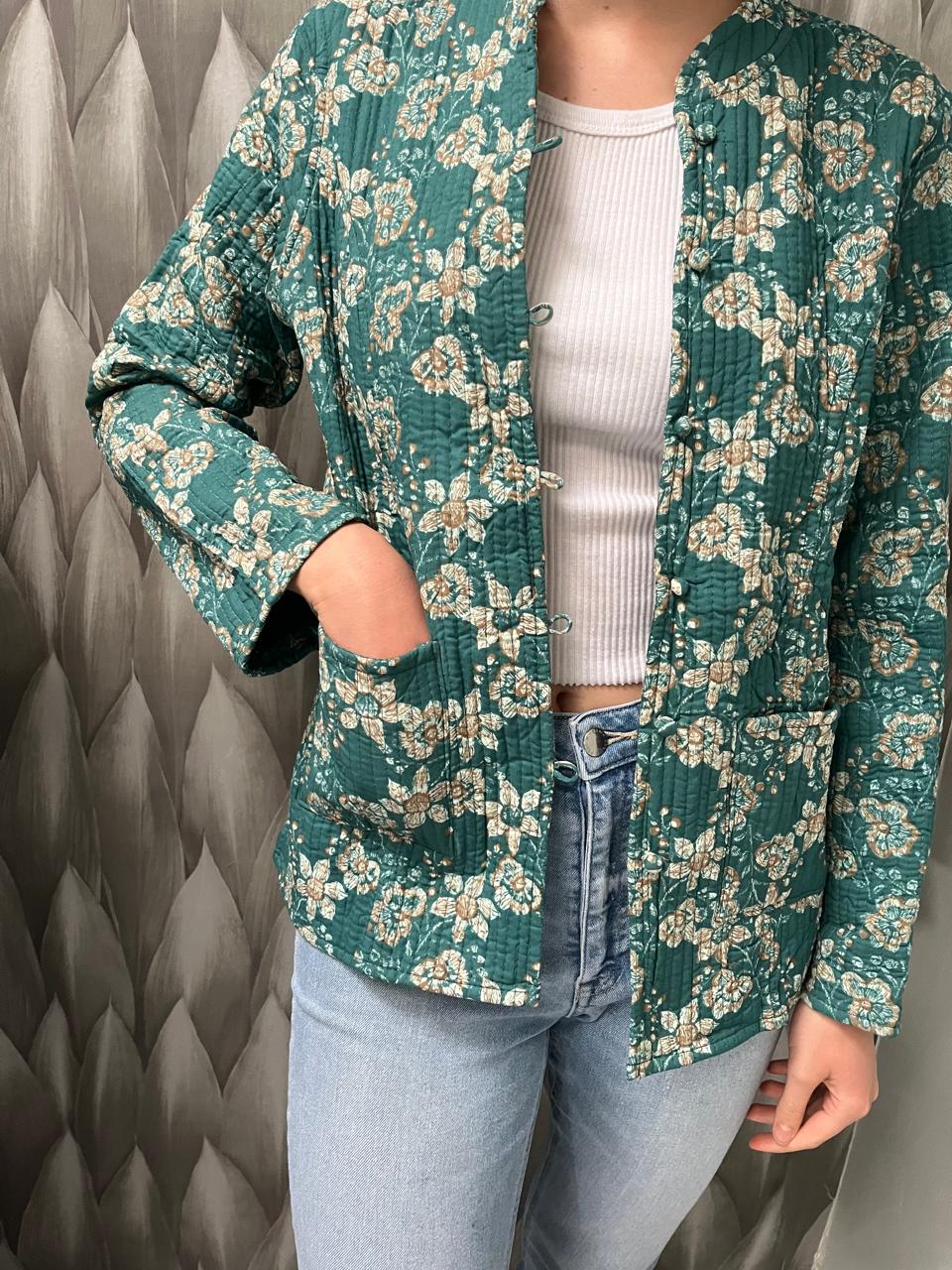 Quilted Jacket - Teal Light