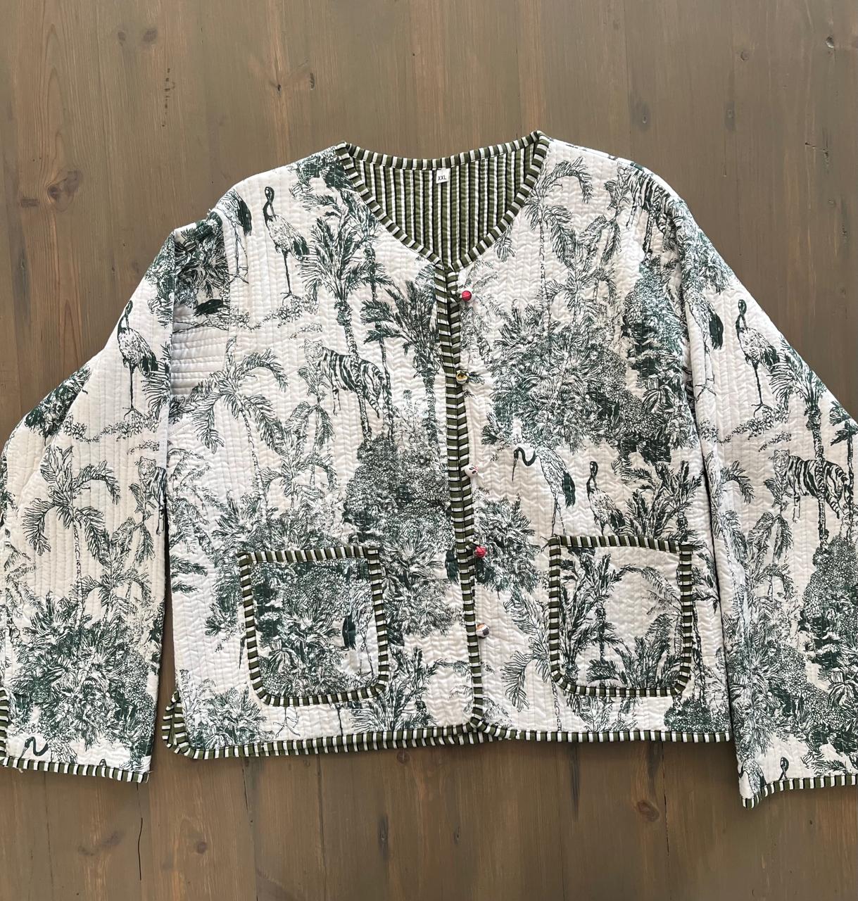 Quilted Jacket - Green Crane